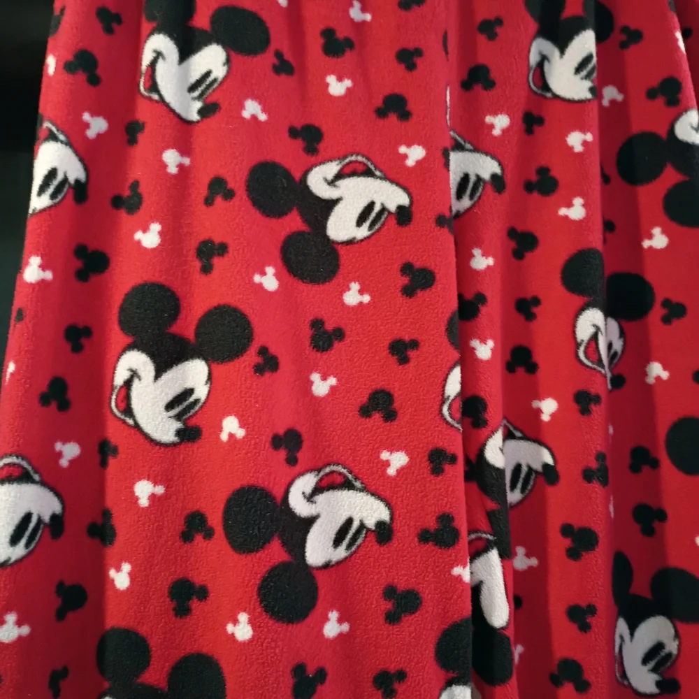 Disney Mickey Mouse Fleece Sleepware Lounge Cozy Pajama Pants Red Women's M 8/10